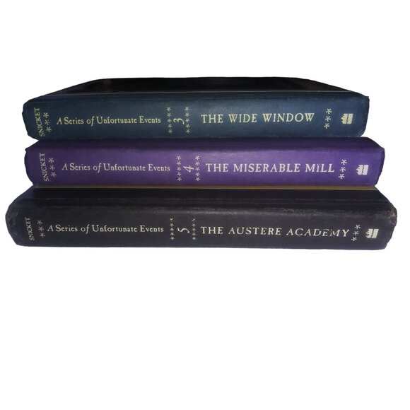 Lemony Snicket A Series of Unfortunate Events 3, 4, 5 Hardcover Book Lot - Picture 6 of 12